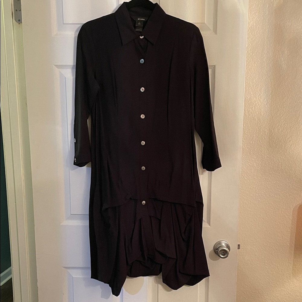 Ali Miles Black High Low Dress